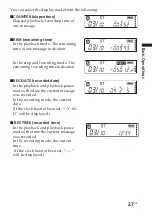 Preview for 27 page of Sony ICD-SX25 - Icd Recorder Operating Instructions Manual