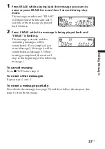 Preview for 37 page of Sony ICD-SX25 - Icd Recorder Operating Instructions Manual