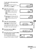 Preview for 47 page of Sony ICD-SX25 - Icd Recorder Operating Instructions Manual