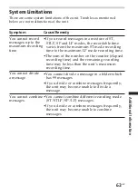 Preview for 63 page of Sony ICD-SX25 - Icd Recorder Operating Instructions Manual