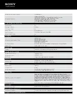 Preview for 3 page of Sony ICD-UX512BLK Specifications