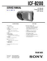 Preview for 1 page of Sony ICF-B200 Service Manual