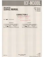 Preview for 10 page of Sony ICF-M300L Service Manual