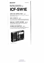 Preview for 1 page of Sony ICF-SW1E Operating Instructions Manual