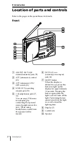 Preview for 4 page of Sony ICF-SW7600GR - Portable Radio Operating Instructions Manual