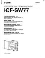 Sony ICF-SW77 Operating Instructions Manual preview