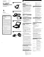 Sony IFV-FX1 Operating Instructions preview