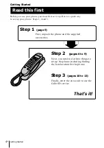 Preview for 4 page of Sony IT-ID20 - Streamline Phone Operating Instructions Manual