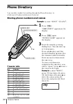 Preview for 24 page of Sony IT-ID20 - Streamline Phone Operating Instructions Manual