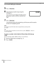 Preview for 20 page of Sony IT-M602 - Telephone With Speaker Phone Operating Instructions Manual