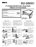 Sony KD-30XS955 Instructions: TV stand Instruction Manual preview