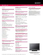 Preview for 2 page of Sony KDL-32ML130 - 32" Bravia M-series Digital Lcd Television Specifications