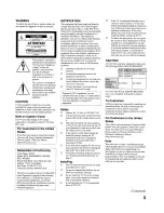 Preview for 3 page of Sony KDL-32S2000 - Bravia Lcd Hdtv Operating Instructions Manual