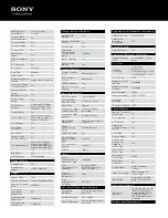 Preview for 2 page of Sony KDL-40EX500 - Bravia Ex Series Lcd Television Specifications