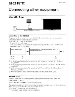 Preview for 27 page of Sony KDL-40HX800 - 40" Bravia Hx800 Led Backlit Lcd Hdtv Setup Manual