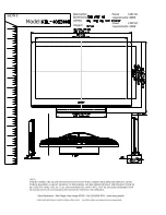 Preview for 1 page of Sony KDL-40S3000 - Bravia - S-series 40" Digital Lcd Television Dimensions