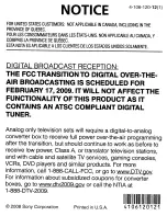 Preview for 36 page of Sony KDL-5255100 Operating Instrctions