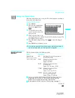 Preview for 69 page of Sony KF-50WE620 - Lcd Projection Tv Hd-monitor Grand Wega Operating Instructions Manual