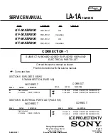 Preview for 179 page of Sony KF-60XBR800 - 60" Xbr Grand Wega™ Rear Projection Television Service Manual