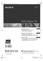 Sony KLV-26U2520 Operating Instructions Manual preview