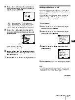 Preview for 21 page of Sony KP-41T25 - 41" Color Rear Video Projector Operating Instructions Manual