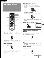 Preview for 19 page of Sony KP-41T35 - 41" Projection Tv Operating Instructions Manual