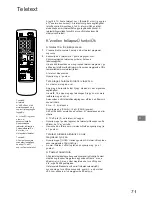 Preview for 71 page of Sony KP-46S3K Operating Instructions Manual