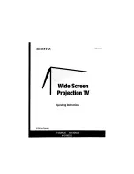 Sony KP-46WT520 - Wide Screen Projection Tv Operating Instructions Manual preview