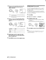 Preview for 24 page of Sony KP-48V75 - 48" Color Rear Video Projector Operating Instructions Manual