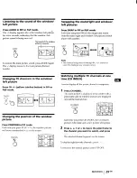 Preview for 29 page of Sony KP-48V75 - 48" Color Rear Video Projector Operating Instructions Manual