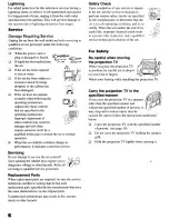 Preview for 6 page of Sony KP-53HS30 - 53" Hi-scan 1080i™ Projection Tv Operating Instructions Manual