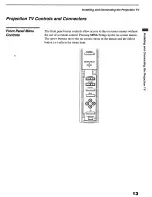 Preview for 13 page of Sony KP-53HS30 - 53" Hi-scan 1080i™ Projection Tv Operating Instructions Manual