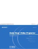 Sony KP-53XBR300 - 53" Color Rear Video Projector Television Operating Instructions Manual preview