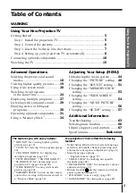 Preview for 3 page of Sony KP-FS57 Operating Instructions Manual