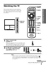 Preview for 15 page of Sony KP-FS57 Operating Instructions Manual