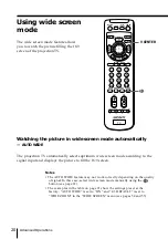 Preview for 20 page of Sony KP-FS57 Operating Instructions Manual