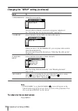 Preview for 58 page of Sony KP-FS57 Operating Instructions Manual