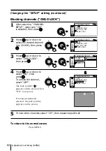 Preview for 62 page of Sony KP-FS57 Operating Instructions Manual