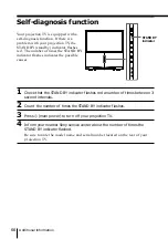 Preview for 66 page of Sony KP-FS57 Operating Instructions Manual