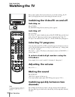 Preview for 18 page of Sony KV-13VM40 User (English, Espa& Operating Instructions Manual