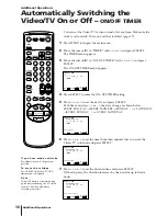 Preview for 36 page of Sony KV-13VM40 User (English, Espa& Operating Instructions Manual