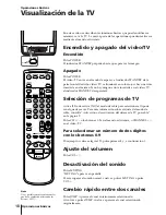 Preview for 122 page of Sony KV-13VM40 User (English, Espa& Operating Instructions Manual