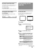 Preview for 17 page of Sony KV-F25 Operating Instructions Manual