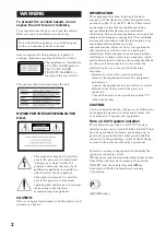 Preview for 2 page of Sony LBT-G2500 - Lbt Electronics Operating Instruction