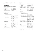 Preview for 34 page of Sony LBT-G2500 - Lbt Electronics Operating Instruction