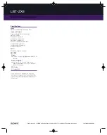 Preview for 2 page of Sony LBT-ZX8 - Mini Hi-fi Component System Specifications