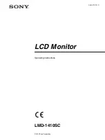 Preview for 1 page of Sony lmd-1410sc Operating Instructions Manual