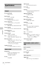 Preview for 46 page of Sony MCC3000MT Instructions For Use Manual