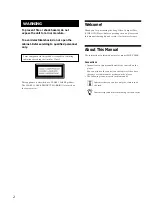 Preview for 2 page of Sony MCE-CX80K Operating Instructions Manual