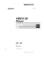 Sony MCE-K700 Operating Instructions Manual preview